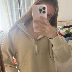 Lululemon Athletica Cream Half-Zip Scuba